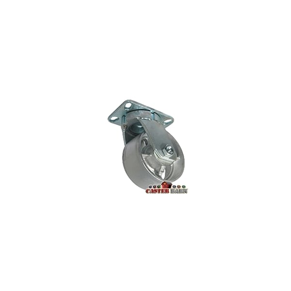 6"x3" Kingpinless Heavy Duty Swivel Caster, Gray Iron Steel Wheel -